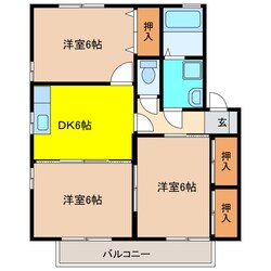 ドルフ西北野Ⅱの物件間取画像